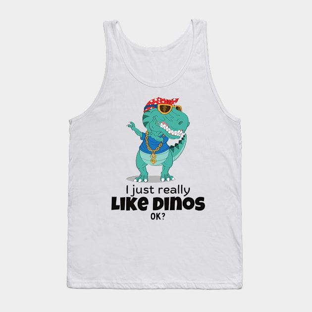 I just really like dinos Tank Top by Nekojeko